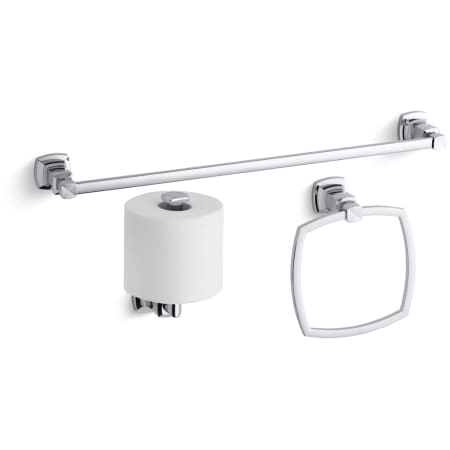 A large image of the Kohler Margaux Good Accessory Pack 1 Polished Chrome