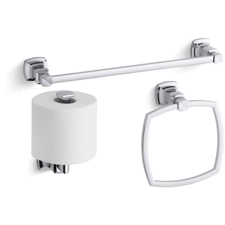 A large image of the Kohler Margaux Good Accessory Pack 2 Polished Chrome