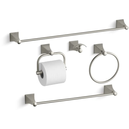 A large image of the Kohler Memoirs Stately Best Accessory Pack Brushed Nickel