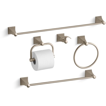 A large image of the Kohler Memoirs Stately Best Accessory Pack Brushed Bronze