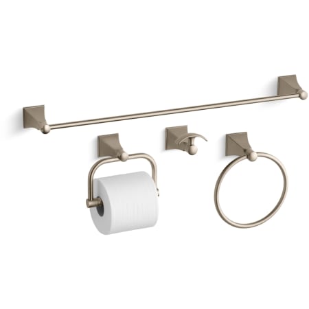 A large image of the Kohler Memoirs Stately Better Accessory Pack 1 Brushed Bronze