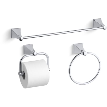 A large image of the Kohler Memoirs Stately Good Accessory Pack 2 Polished Chrome