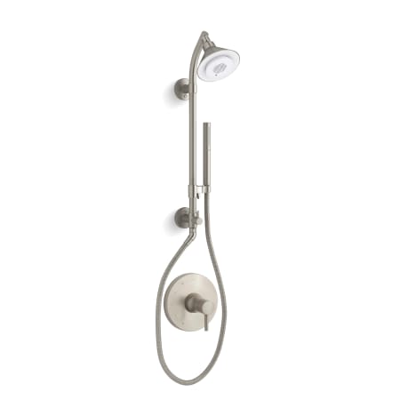 A large image of the Kohler Moxie Shift HydroRail Shower System Brushed Nickel
