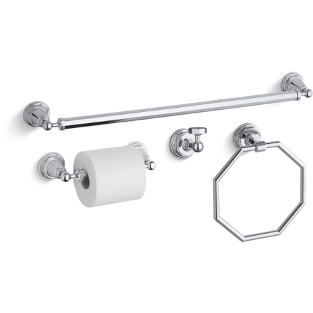 A large image of the Kohler Pinstripe Better Accessory Pack 1 Polished Chrome