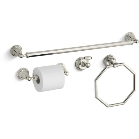 A large image of the Kohler Pinstripe Better Accessory Pack 1 Polished Nickel