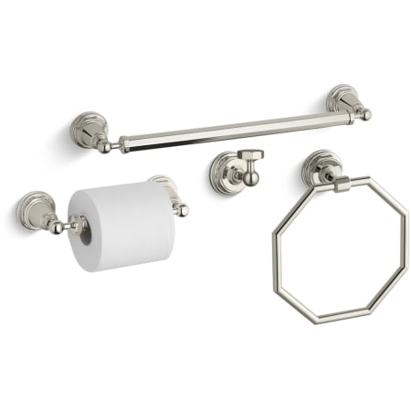 A large image of the Kohler Pinstripe Better Accessory Pack 2 Polished Nickel