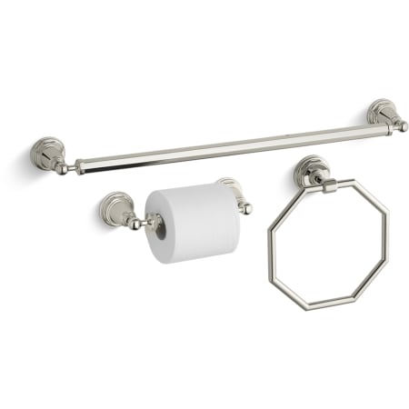 A large image of the Kohler Pinstripe Good Accessory Pack 1 Polished Nickel