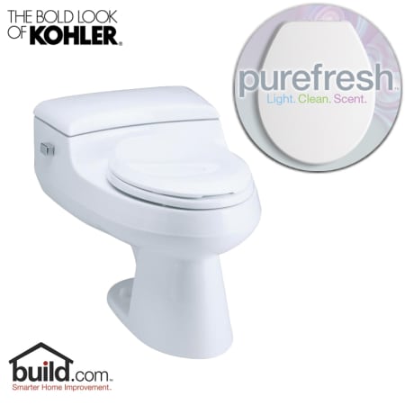 Kohler PureFresh K-3597 White San Raphael 1 GPF Elongated ...