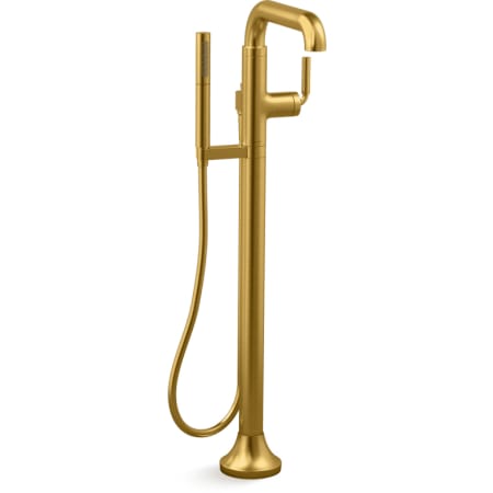 A large image of the Kohler K-T27424-4 Vibrant Brushed Moderne Brass