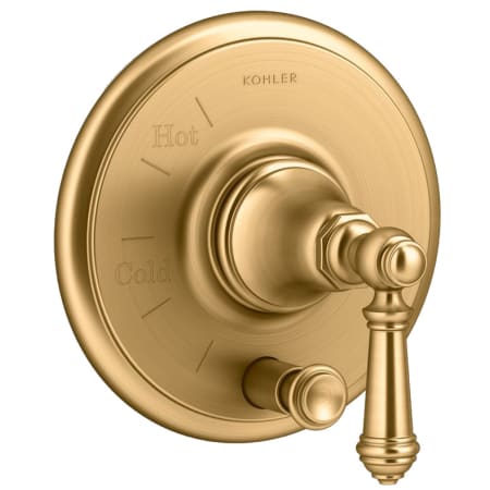 A large image of the Kohler K-T72768-4 Vibrant Brushed Moderne Brass