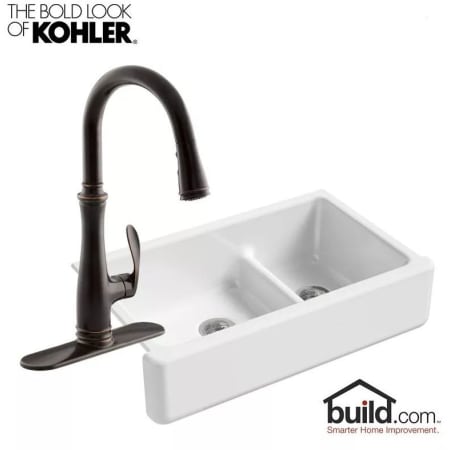 A large image of the Kohler K-6427/K-560 Oil Rubbed Bronze Faucet