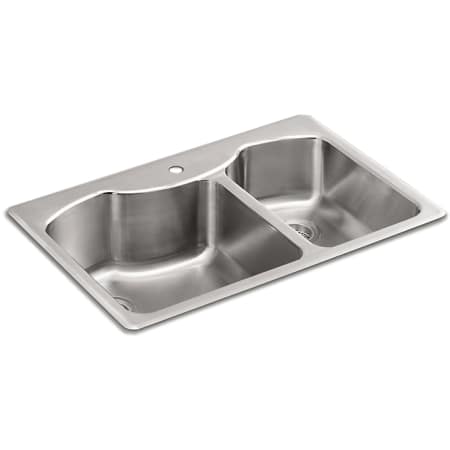 A large image of the Kohler K-3844-1 Stainless Steel