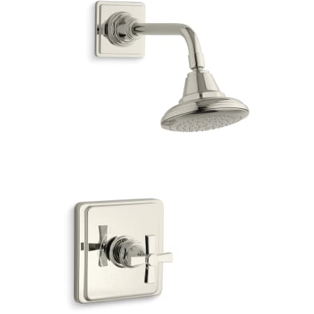 A large image of the Kohler K-TS13134-3A Vibrant Polished Nickel