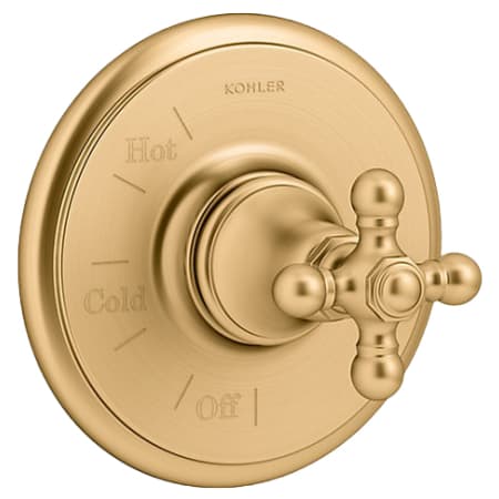 A large image of the Kohler K-TS72767-3 Vibrant Brushed Moderne Brass