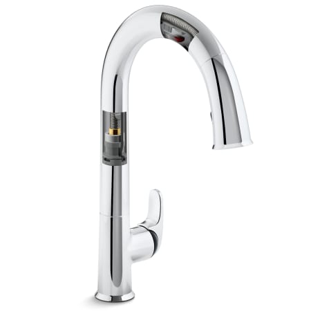 Kohler K-72218-CP Polished Chrome Sensate Touchless Kitchen Faucet with