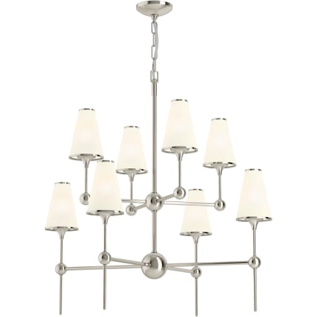 A large image of the Kohler Lighting 27863-CH08 27863-CH08 in Polished Nickel - Light On