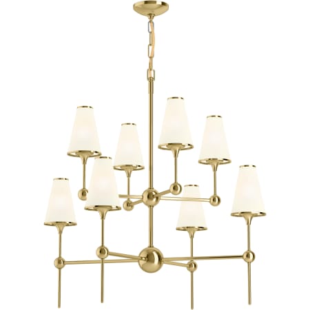 A large image of the Kohler Lighting 27863-CH08 27863-CH08 in Polished Brass- Light On