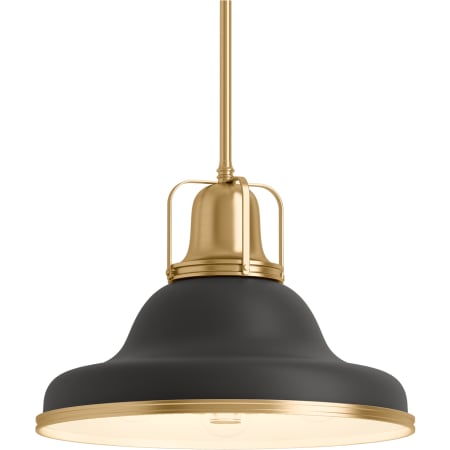 A large image of the Kohler Lighting 32290-PE03 32290-PE03 in Matte Black / Brushed Modern Brass - Detail