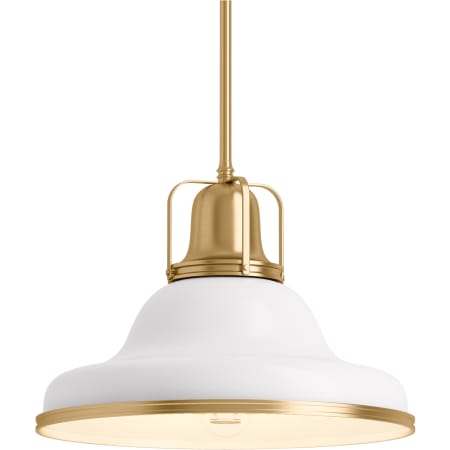 A large image of the Kohler Lighting 32290-PE03 32290-PE03 in White / Brushed Modern Brass - Detail