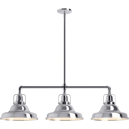A large image of the Kohler Lighting 32292-CH03 32292-CH03 in Polished Chrome - Light On
