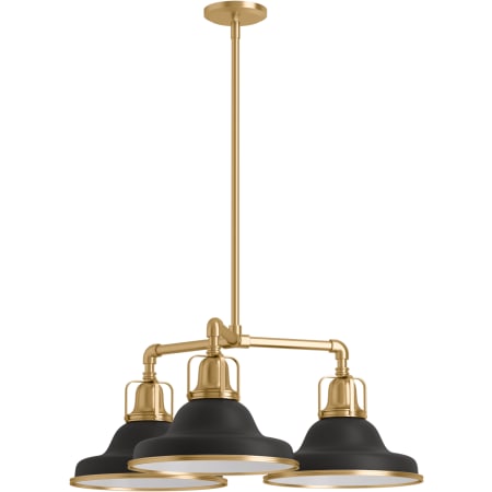 A large image of the Kohler Lighting 32293-CH03 32293-CH03 in Matte Black / Brushed Modern Brass - Light Off