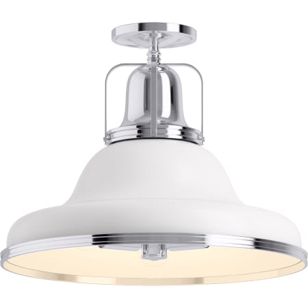 A large image of the Kohler Lighting 32294-SF03 32294-SF03 in White / Polished Chrome - Light On