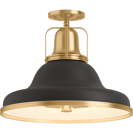 A large image of the Kohler Lighting 32294-SF03 32294-SF03 in Matte Black / Brushed Modern Brass - Light On