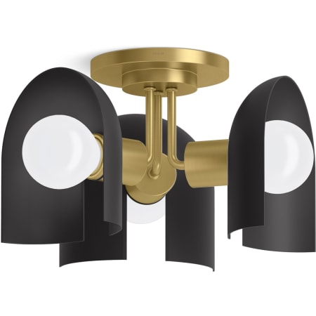 A large image of the Kohler Lighting 31786-FM03 Black Brass Trim