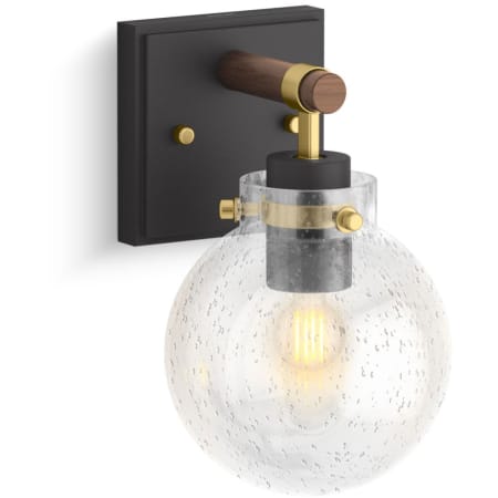 A large image of the Kohler Lighting 38412-SC01 Matte Black / Brushed Modern Brass