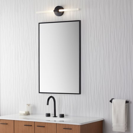 A large image of the Kohler Lighting 23464-SCLED 23464-SCLED in Matte Black in Bathroom 1