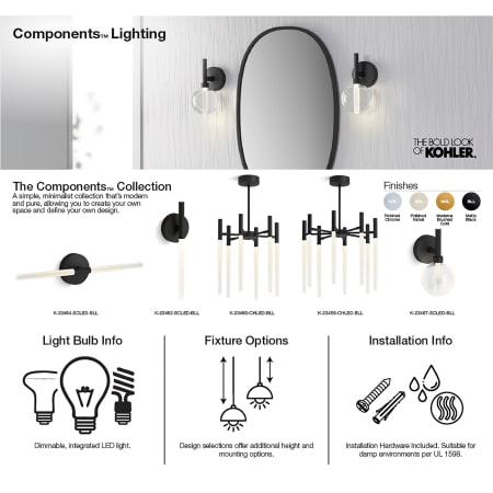 A large image of the Kohler Lighting 23467-SCLED Kohler Lighting Components Collection