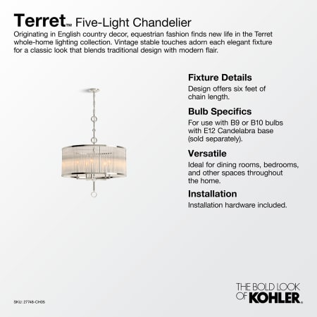 A large image of the Kohler Lighting 27748-CH05 Alternate Image