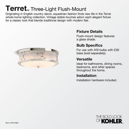 A large image of the Kohler Lighting 27750-FM03 Alternate Image