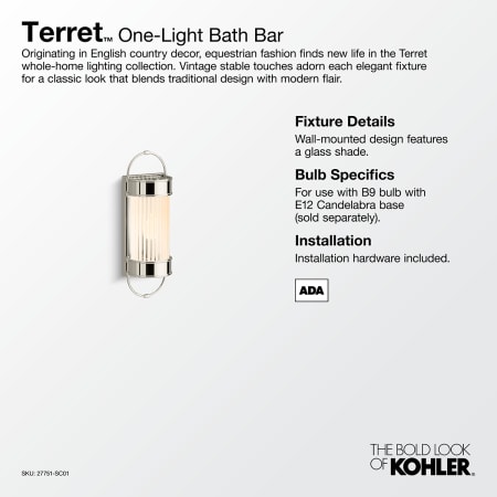 A large image of the Kohler Lighting 27751-SC01 Alternate Image