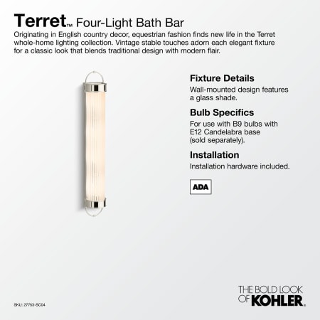 A large image of the Kohler Lighting 27753-SC04 Alternate Image