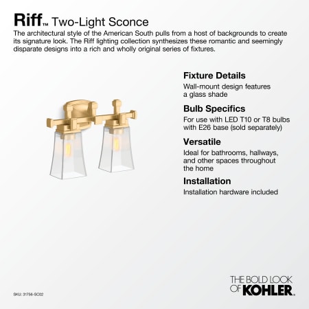 A large image of the Kohler Lighting 31756-SC02 Alternate Image