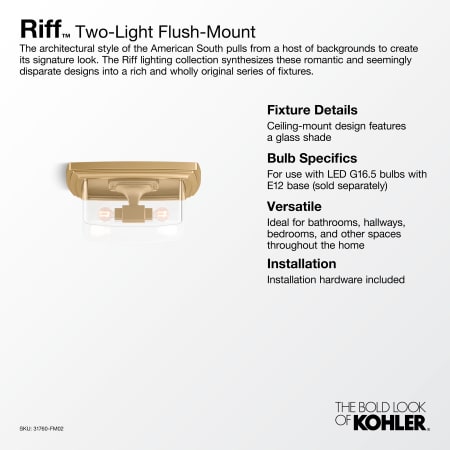 A large image of the Kohler Lighting 31760-FM02 Alternate Image