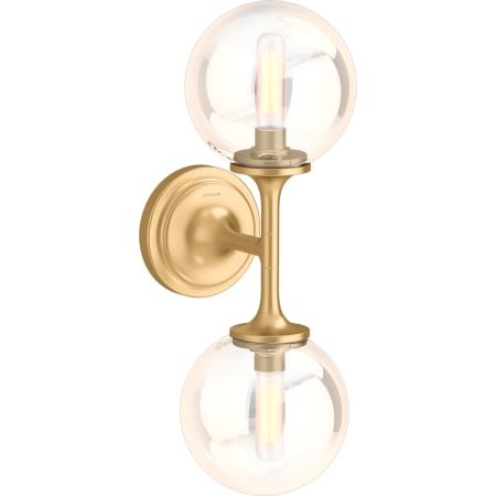 A large image of the Kohler Lighting 31762-SC02 Brushed Moderne Brass