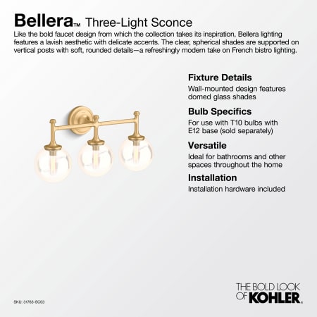 A large image of the Kohler Lighting 31763-SC03 Alternate Image