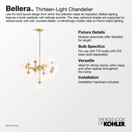 A large image of the Kohler Lighting 31767-CH13 Alternate Image