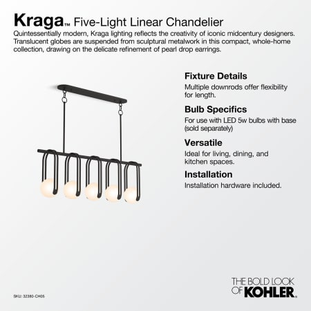 A large image of the Kohler Lighting 32380-CH05 Alternate Image