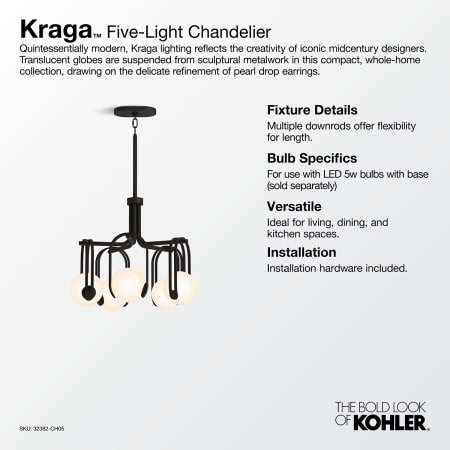 A large image of the Kohler Lighting 32382-CH05 Alternate Image