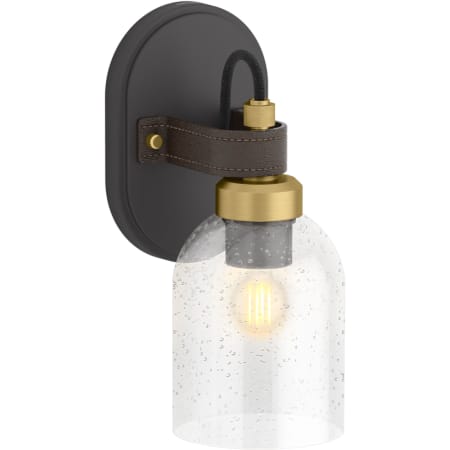 A large image of the Kohler Lighting 38416-SC01 Matte Black / Brushed Moderne Brass