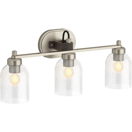 A large image of the Kohler Lighting 38418-SC03 Brushed Nickel