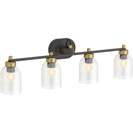 A large image of the Kohler Lighting 38419-SC04 Matte Black / Brushed Moderne Brass