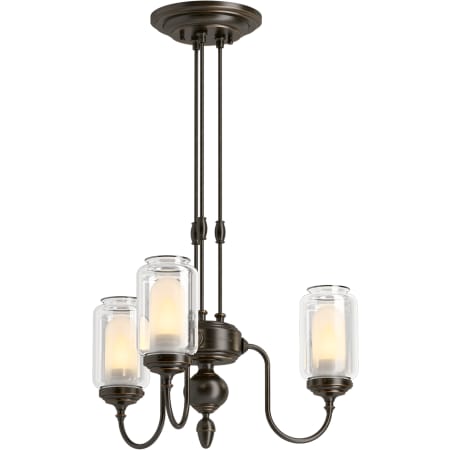 A large image of the Kohler Lighting 22657-CH03 22657-CH03 in Oil Rubbed Bronze - On