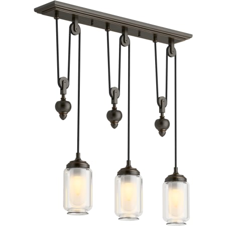 A large image of the Kohler Lighting 22659-CH03 22659-CH03 in Oil Rubbed Bronze - On