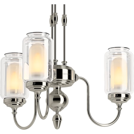 A large image of the Kohler Lighting 22657-CH03 22657-CH03 in Polished Nickel - Detail