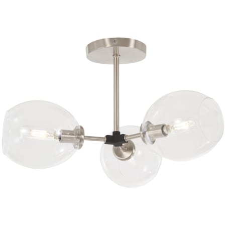 A large image of the Kovacs P1363-619 Brushed Nickel / Black Accents