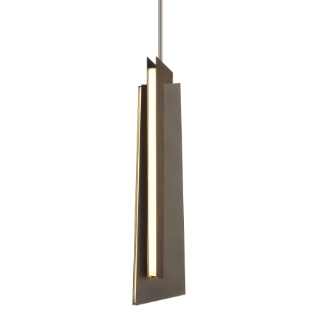 A large image of the Kovacs P1642-L Midnight Iron / Faux Walnut